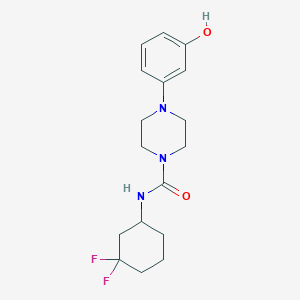 molecular formula C17H23F2N3O2 B7078480 N-(3,3-difluorocyclohexyl)-4-(3-hydroxyphenyl)piperazine-1-carboxamide 