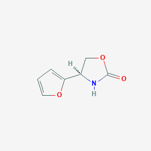 molecular formula C7H7NO3 B070789 (4R)-4-(furan-2-yl)-1,3-oxazolidin-2-one CAS No. 193528-31-3
