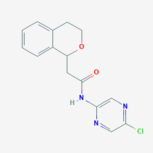 molecular formula C15H14ClN3O2 B7078968 N-(5-chloropyrazin-2-yl)-2-(3,4-dihydro-1H-isochromen-1-yl)acetamide 