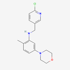 molecular formula C17H20ClN3O B7079230 N-[(6-chloropyridin-3-yl)methyl]-2-methyl-5-morpholin-4-ylaniline 