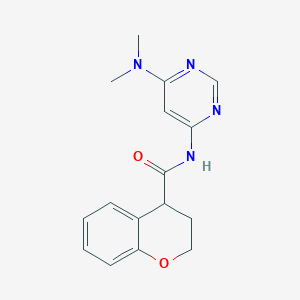 molecular formula C16H18N4O2 B7079438 N-[6-(dimethylamino)pyrimidin-4-yl]-3,4-dihydro-2H-chromene-4-carboxamide 