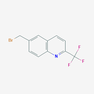 molecular formula C11H7BrF3N B070797 6-(Bromomethyl)-2-(trifluoromethyl)quinoline CAS No. 175203-72-2