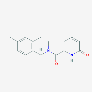 molecular formula C18H22N2O2 B7079714 N-[1-(2,4-dimethylphenyl)ethyl]-N,4-dimethyl-6-oxo-1H-pyridine-2-carboxamide 