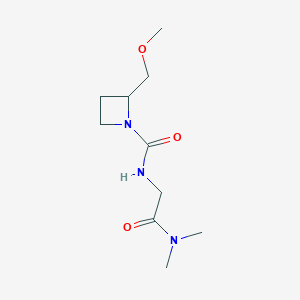 molecular formula C10H19N3O3 B7079823 N-[2-(dimethylamino)-2-oxoethyl]-2-(methoxymethyl)azetidine-1-carboxamide 