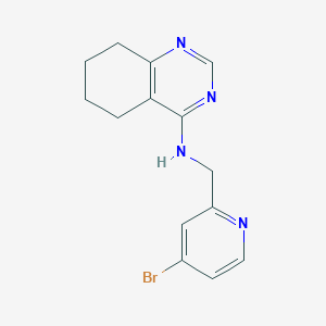 molecular formula C14H15BrN4 B7079872 N-[(4-bromopyridin-2-yl)methyl]-5,6,7,8-tetrahydroquinazolin-4-amine 