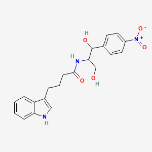 molecular formula C21H23N3O5 B7079944 N-[1,3-dihydroxy-1-(4-nitrophenyl)propan-2-yl]-4-(1H-indol-3-yl)butanamide 
