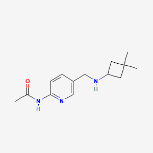 molecular formula C14H21N3O B7080117 N-[5-[[(3,3-dimethylcyclobutyl)amino]methyl]pyridin-2-yl]acetamide 