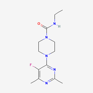 molecular formula C13H20FN5O B7080214 N-ethyl-4-(5-fluoro-2,6-dimethylpyrimidin-4-yl)piperazine-1-carboxamide 