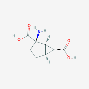 molecular formula C8H11NO4 B070803 (1R,2R,5S,6R)-2-Aminobicyclo[3.1.0]hexane-2,6-dicarboxylic acid CAS No. 176199-49-8