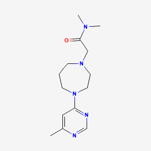 molecular formula C14H23N5O B7080347 N,N-dimethyl-2-[4-(6-methylpyrimidin-4-yl)-1,4-diazepan-1-yl]acetamide 