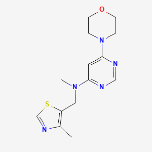 molecular formula C14H19N5OS B7080474 N-methyl-N-[(4-methyl-1,3-thiazol-5-yl)methyl]-6-morpholin-4-ylpyrimidin-4-amine 
