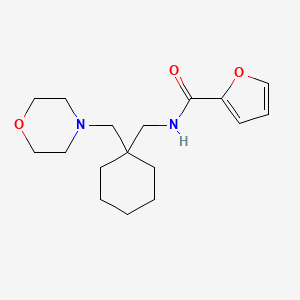 molecular formula C17H26N2O3 B7080495 N-[[1-(morpholin-4-ylmethyl)cyclohexyl]methyl]furan-2-carboxamide 