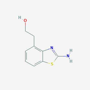 molecular formula C9H10N2OS B070805 2-(2-Aminobenzo[d]thiazol-4-yl)ethanol CAS No. 171874-50-3