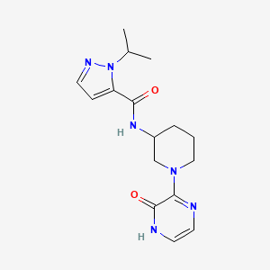 molecular formula C16H22N6O2 B7080501 N-[1-(2-oxo-1H-pyrazin-3-yl)piperidin-3-yl]-2-propan-2-ylpyrazole-3-carboxamide 