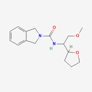 molecular formula C16H22N2O3 B7080691 N-[2-methoxy-1-(oxolan-2-yl)ethyl]-1,3-dihydroisoindole-2-carboxamide 