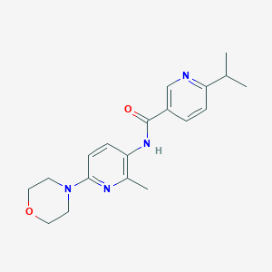 molecular formula C19H24N4O2 B7080819 N-(2-methyl-6-morpholin-4-ylpyridin-3-yl)-6-propan-2-ylpyridine-3-carboxamide 