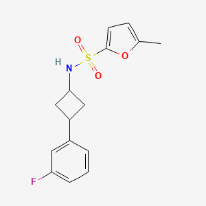 molecular formula C15H16FNO3S B7080885 N-[3-(3-fluorophenyl)cyclobutyl]-5-methylfuran-2-sulfonamide 