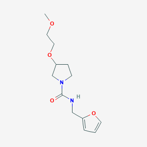 molecular formula C13H20N2O4 B7081069 N-(furan-2-ylmethyl)-3-(2-methoxyethoxy)pyrrolidine-1-carboxamide 