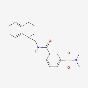 molecular formula C20H22N2O3S B7081087 N-(1a,2,3,7b-tetrahydro-1H-cyclopropa[a]naphthalen-1-yl)-3-(dimethylsulfamoyl)benzamide 
