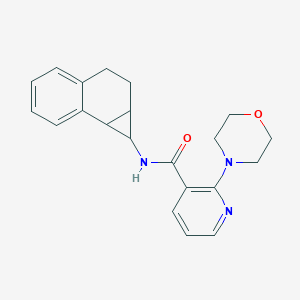 molecular formula C21H23N3O2 B7081096 N-(1a,2,3,7b-tetrahydro-1H-cyclopropa[a]naphthalen-1-yl)-2-morpholin-4-ylpyridine-3-carboxamide 