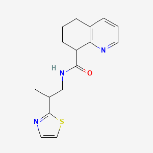 molecular formula C16H19N3OS B7081151 N-[2-(1,3-thiazol-2-yl)propyl]-5,6,7,8-tetrahydroquinoline-8-carboxamide 