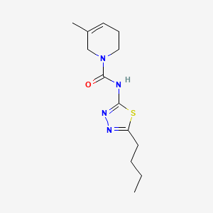 molecular formula C13H20N4OS B7081181 N-(5-butyl-1,3,4-thiadiazol-2-yl)-5-methyl-3,6-dihydro-2H-pyridine-1-carboxamide 