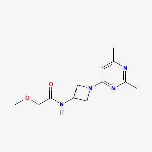 molecular formula C12H18N4O2 B7081301 N-[1-(2,6-dimethylpyrimidin-4-yl)azetidin-3-yl]-2-methoxyacetamide 