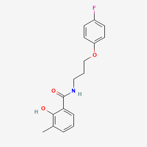 molecular formula C17H18FNO3 B7081453 N-[3-(4-fluorophenoxy)propyl]-2-hydroxy-3-methylbenzamide 