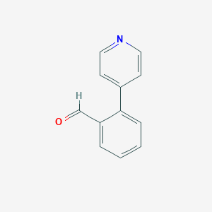 molecular formula C12H9NO B070815 2-(4-吡啶基)苯甲醛 CAS No. 176526-00-4