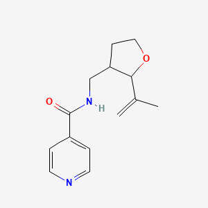 molecular formula C14H18N2O2 B7081659 N-[(2-prop-1-en-2-yloxolan-3-yl)methyl]pyridine-4-carboxamide 