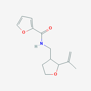 molecular formula C13H17NO3 B7081681 N-[(2-prop-1-en-2-yloxolan-3-yl)methyl]furan-2-carboxamide 