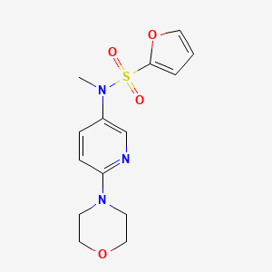 molecular formula C14H17N3O4S B7081784 N-methyl-N-(6-morpholin-4-ylpyridin-3-yl)furan-2-sulfonamide 