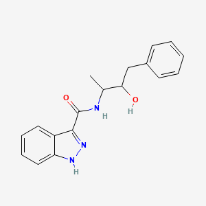 molecular formula C18H19N3O2 B7081848 N-(3-hydroxy-4-phenylbutan-2-yl)-1H-indazole-3-carboxamide 
