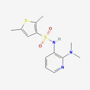 molecular formula C13H17N3O2S2 B7081856 N-[2-(dimethylamino)pyridin-3-yl]-2,5-dimethylthiophene-3-sulfonamide 