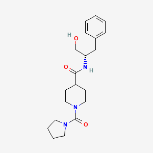 molecular formula C20H29N3O3 B7081970 N-[(2S)-1-hydroxy-3-phenylpropan-2-yl]-1-(pyrrolidine-1-carbonyl)piperidine-4-carboxamide 