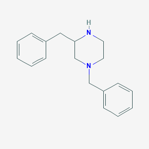molecular formula C18H22N2 B070820 1,3-Dibenzylpiperazine CAS No. 179051-52-6