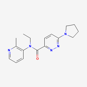 molecular formula C17H21N5O B7082183 N-ethyl-N-(2-methylpyridin-3-yl)-6-pyrrolidin-1-ylpyridazine-3-carboxamide 