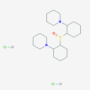 molecular formula C22H42Cl2N2OS B070822 1,1'-(Sulfinyldi-2,1-cyclohexanediyl)bispiperidine dihydrochloride CAS No. 172421-34-0
