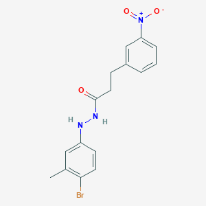 molecular formula C16H16BrN3O3 B7082269 N'-(4-bromo-3-methylphenyl)-3-(3-nitrophenyl)propanehydrazide 