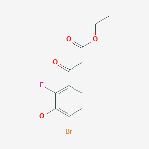 molecular formula C12H12BrFO4 B070824 Ethyl 3-(4-bromo-2-fluoro-3-methoxyphenyl)-3-oxopropanoate CAS No. 194804-99-4