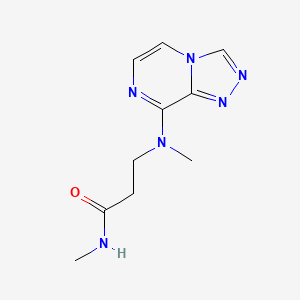 molecular formula C10H14N6O B7082405 N-methyl-3-[methyl([1,2,4]triazolo[4,3-a]pyrazin-8-yl)amino]propanamide 