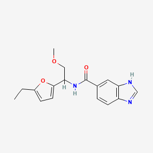 molecular formula C17H19N3O3 B7082450 N-[1-(5-ethylfuran-2-yl)-2-methoxyethyl]-3H-benzimidazole-5-carboxamide 