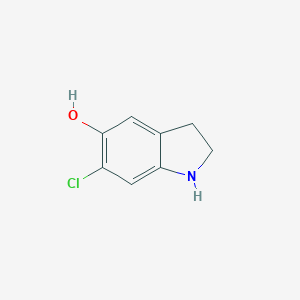 molecular formula C8H8ClNO B070825 6-Chloroindolin-5-ol CAS No. 172078-36-3
