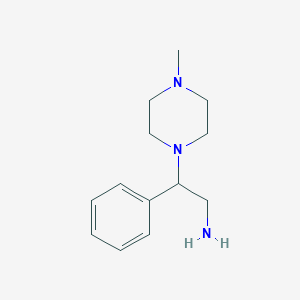 molecular formula C13H21N3 B070829 2-(4-Methylpiperazin-1-yl)-2-phenylethanamine CAS No. 176971-20-3