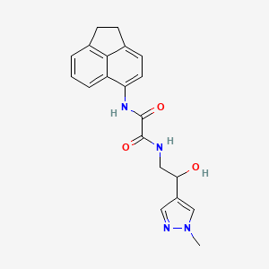 molecular formula C20H20N4O3 B7082927 N'-(1,2-dihydroacenaphthylen-5-yl)-N-[2-hydroxy-2-(1-methylpyrazol-4-yl)ethyl]oxamide 