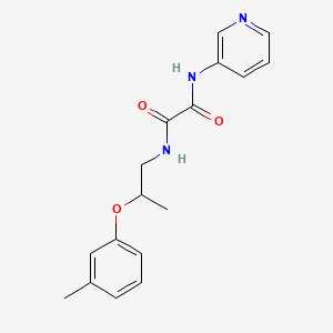 molecular formula C17H19N3O3 B7082938 N-[2-(3-methylphenoxy)propyl]-N'-pyridin-3-yloxamide 