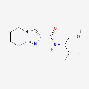 molecular formula C13H21N3O2 B7082962 N-[(2S)-1-hydroxy-3-methylbutan-2-yl]-5,6,7,8-tetrahydroimidazo[1,2-a]pyridine-2-carboxamide 