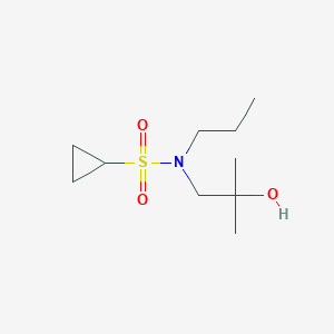 molecular formula C10H21NO3S B7083089 N-(2-hydroxy-2-methylpropyl)-N-propylcyclopropanesulfonamide 