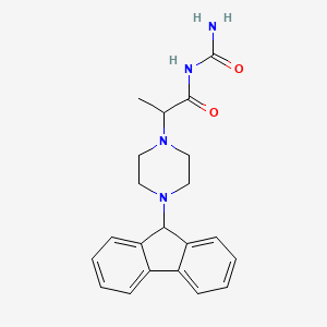 molecular formula C21H24N4O2 B7083237 N-carbamoyl-2-[4-(9H-fluoren-9-yl)piperazin-1-yl]propanamide 