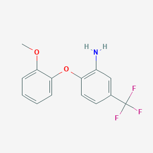 molecular formula C14H12F3NO2 B070835 2-(2-甲氧基苯氧基)-5-(三氟甲基)苯胺 CAS No. 175135-08-7